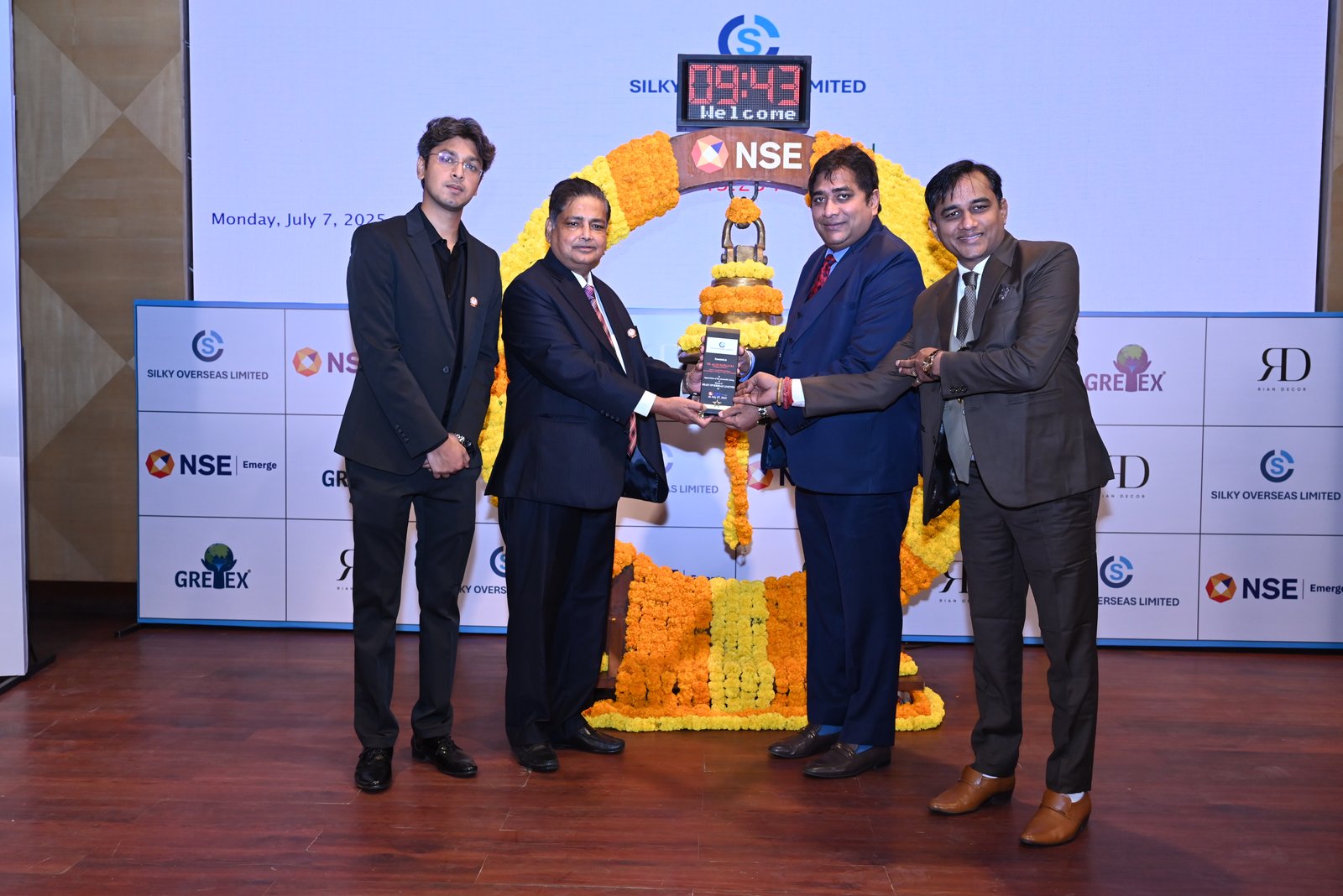 Silky Overseas Limited Listing Ceremony Photos