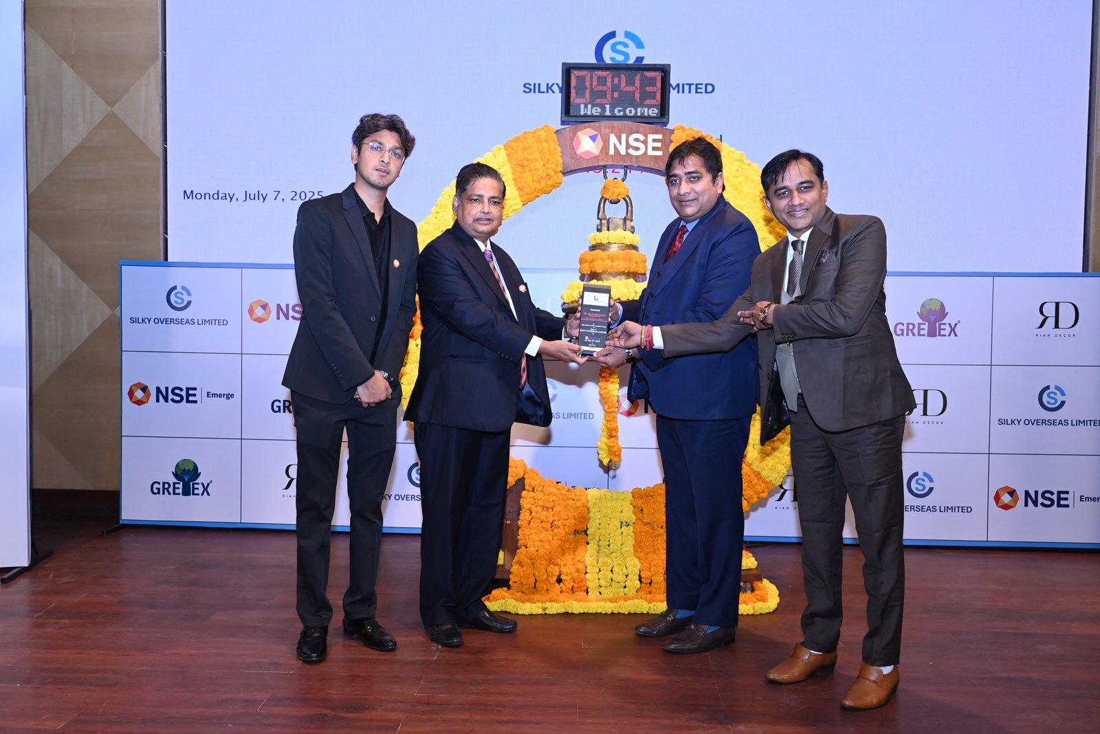 Silky Overseas Limited Listing Ceremony Photos