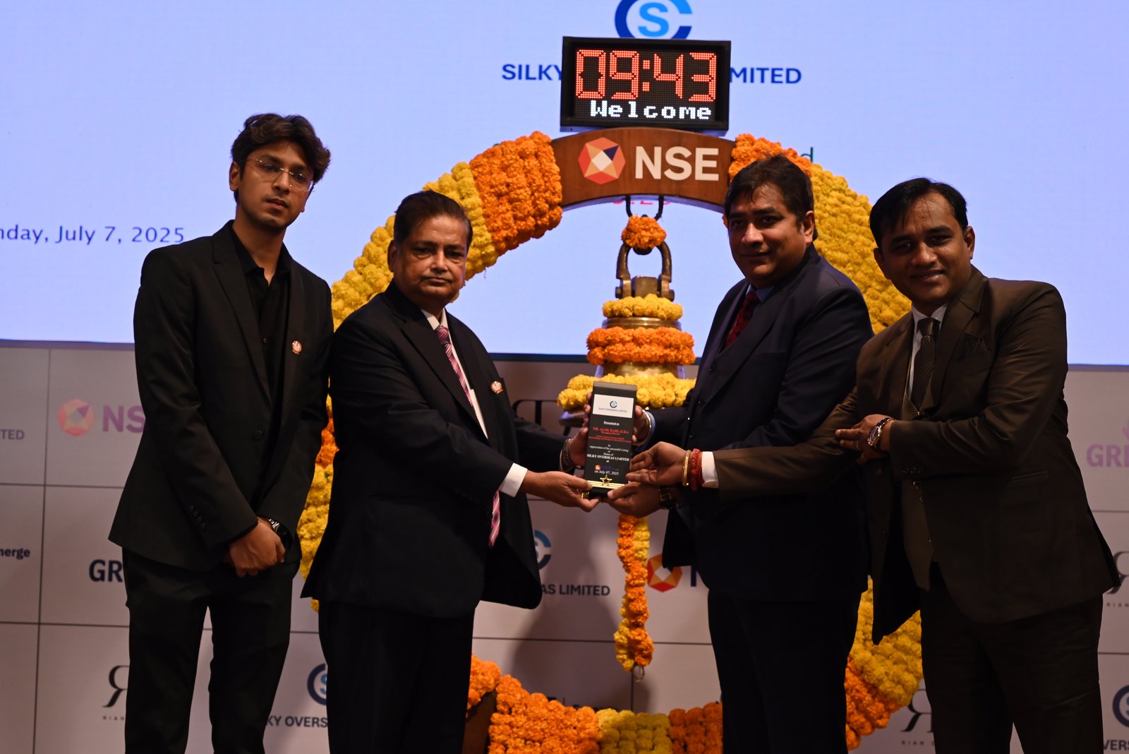 Silky Overseas Limited Listing Ceremony Photos