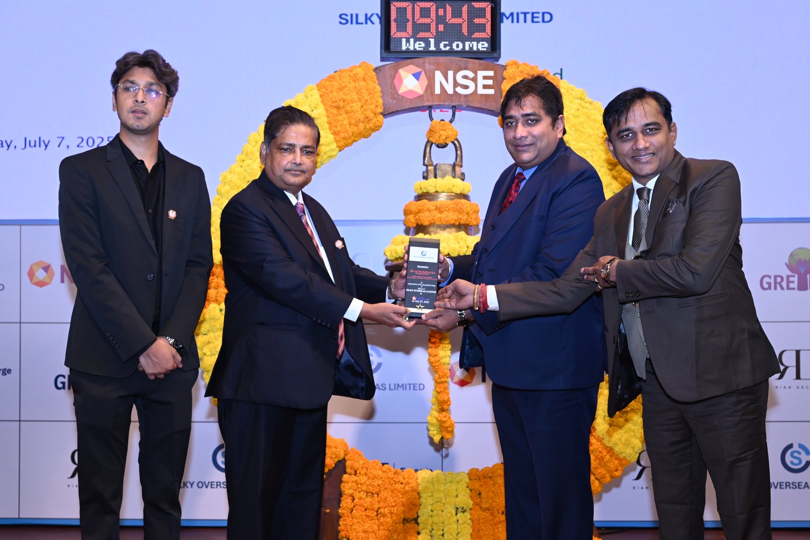 Silky Overseas Limited Listing Ceremony Photos