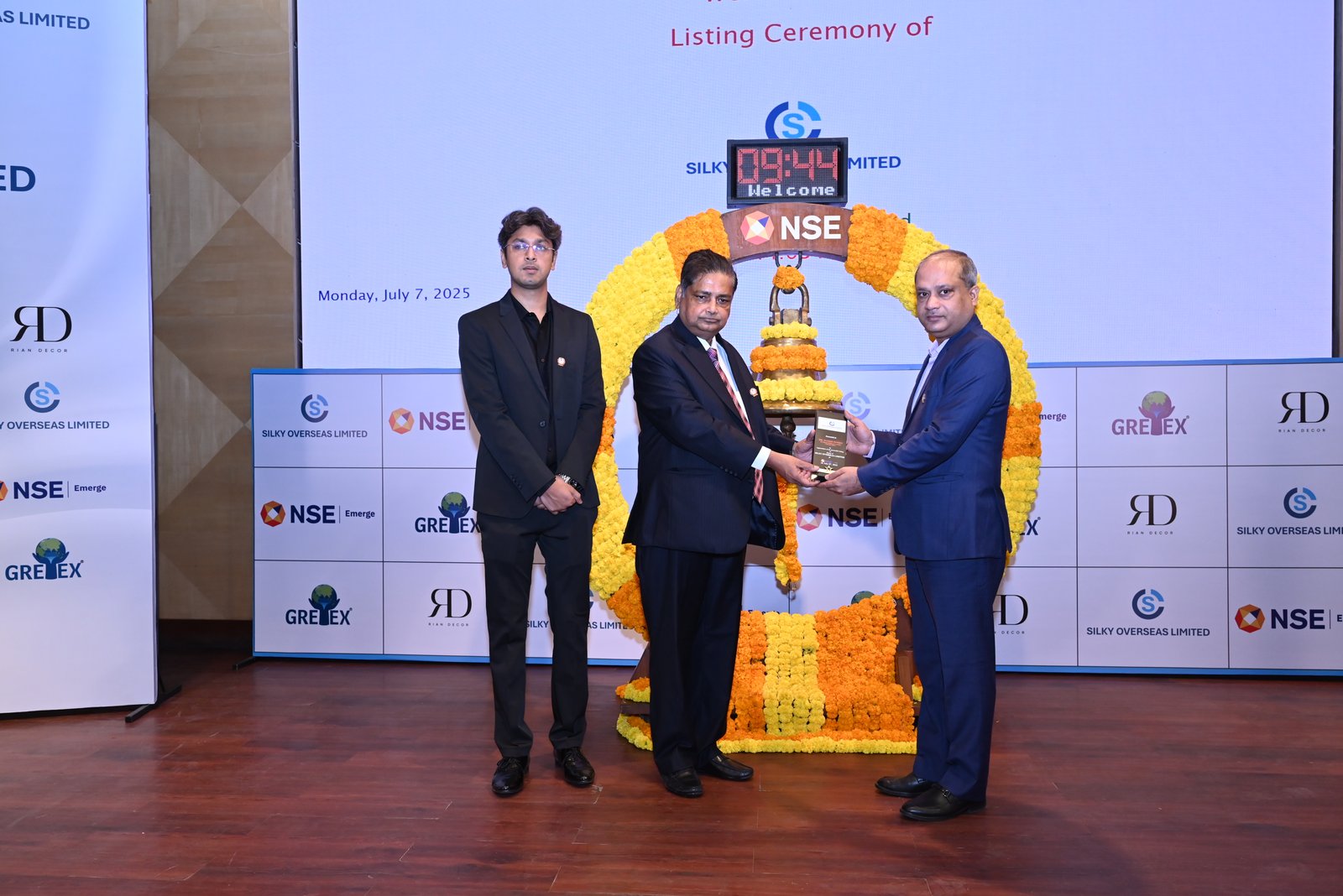 Silky Overseas Limited Listing Ceremony Photos
