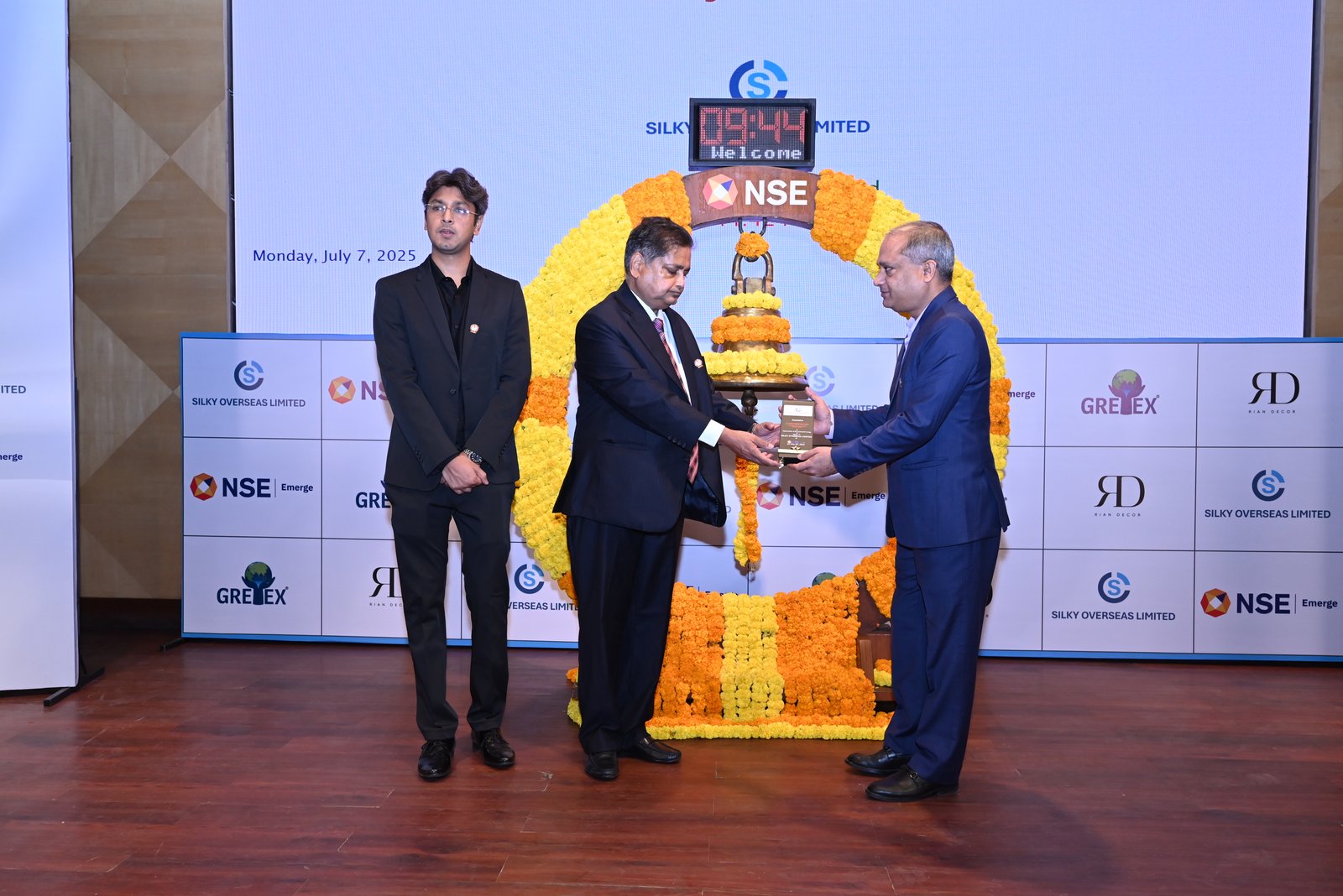 Silky Overseas Limited Listing Ceremony Photos