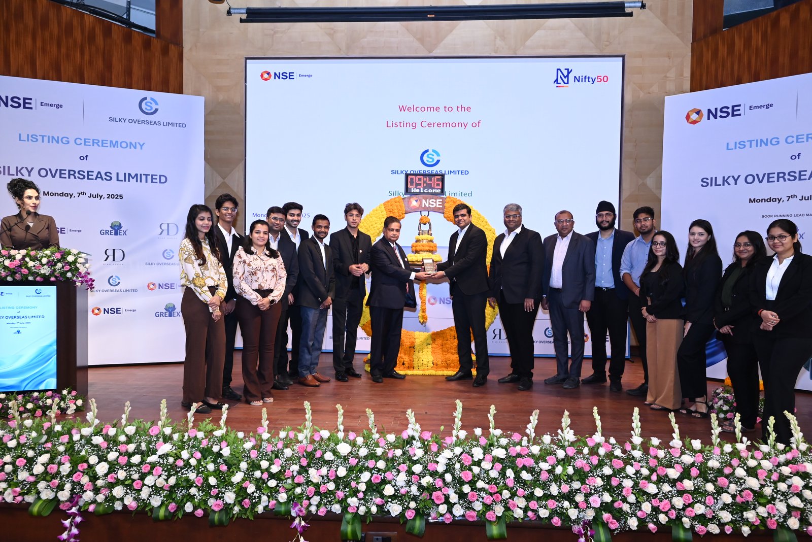 Silky Overseas Limited Listing Ceremony Photos
