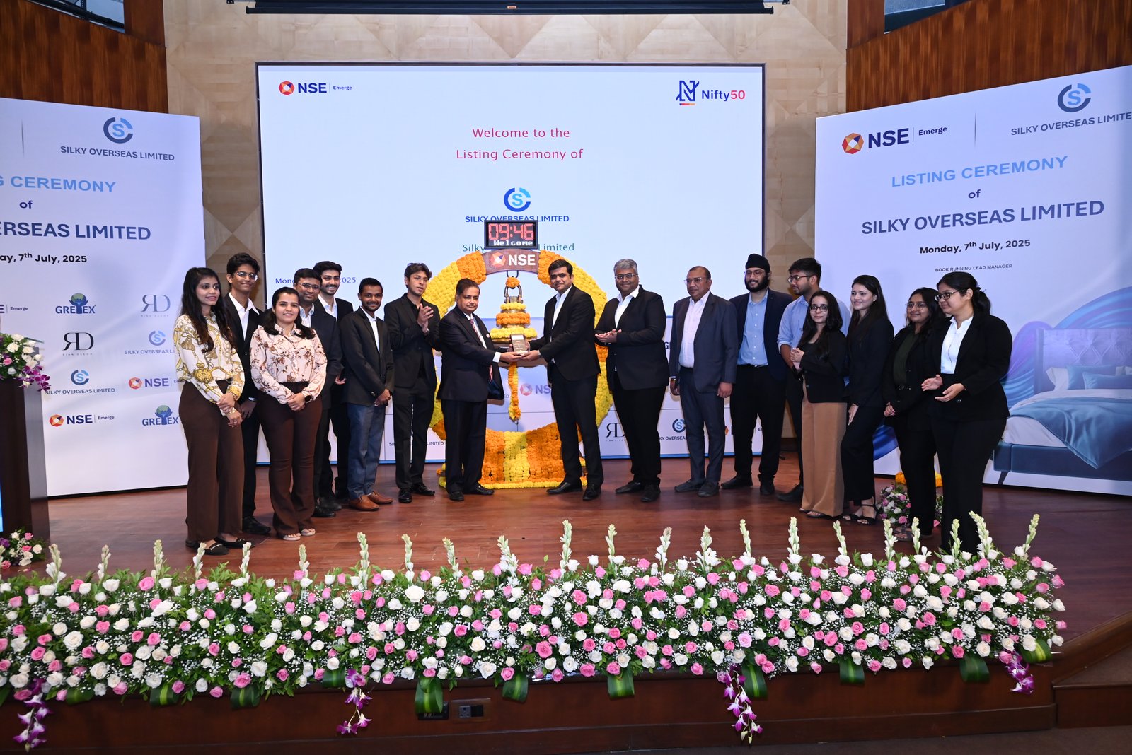 Silky Overseas Limited Listing Ceremony Photos