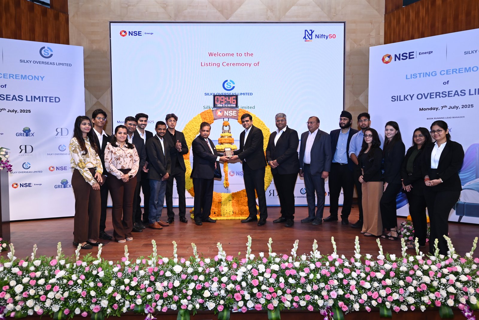 Silky Overseas Limited Listing Ceremony Photos