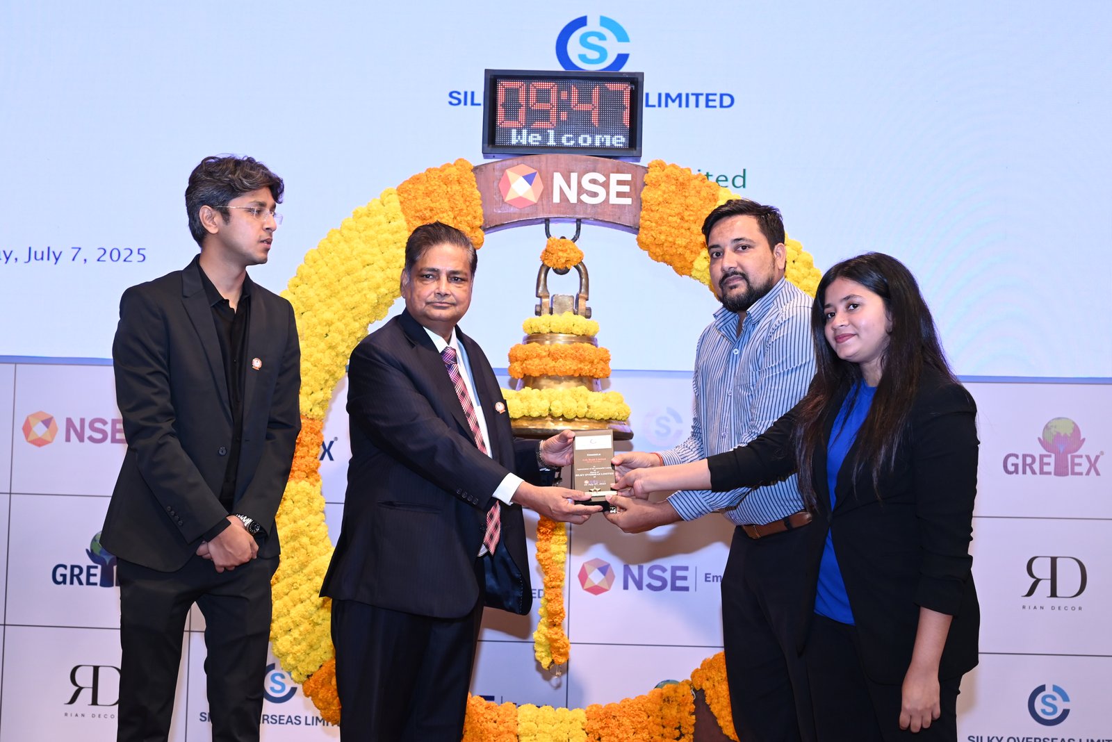 Silky Overseas Limited Listing Ceremony Photos