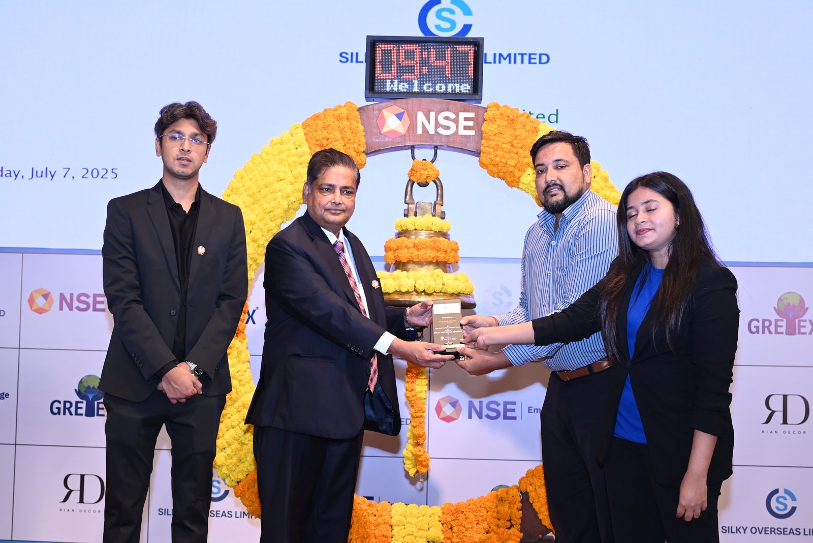 Silky Overseas Limited Listing Ceremony Photos