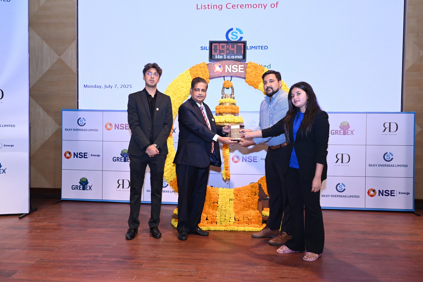 Silky Overseas Limited Listing Ceremony Photos