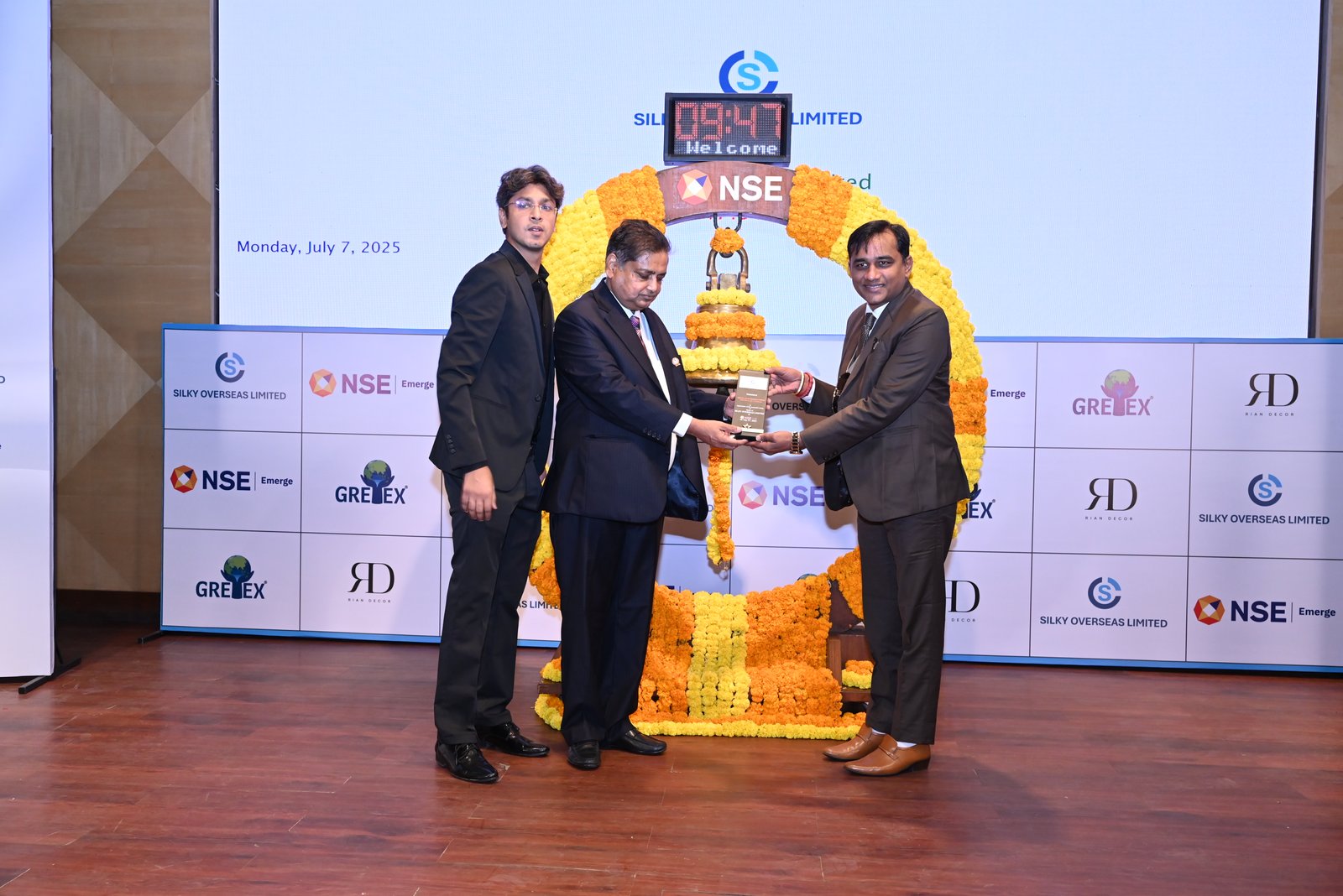 Silky Overseas Limited Listing Ceremony Photos