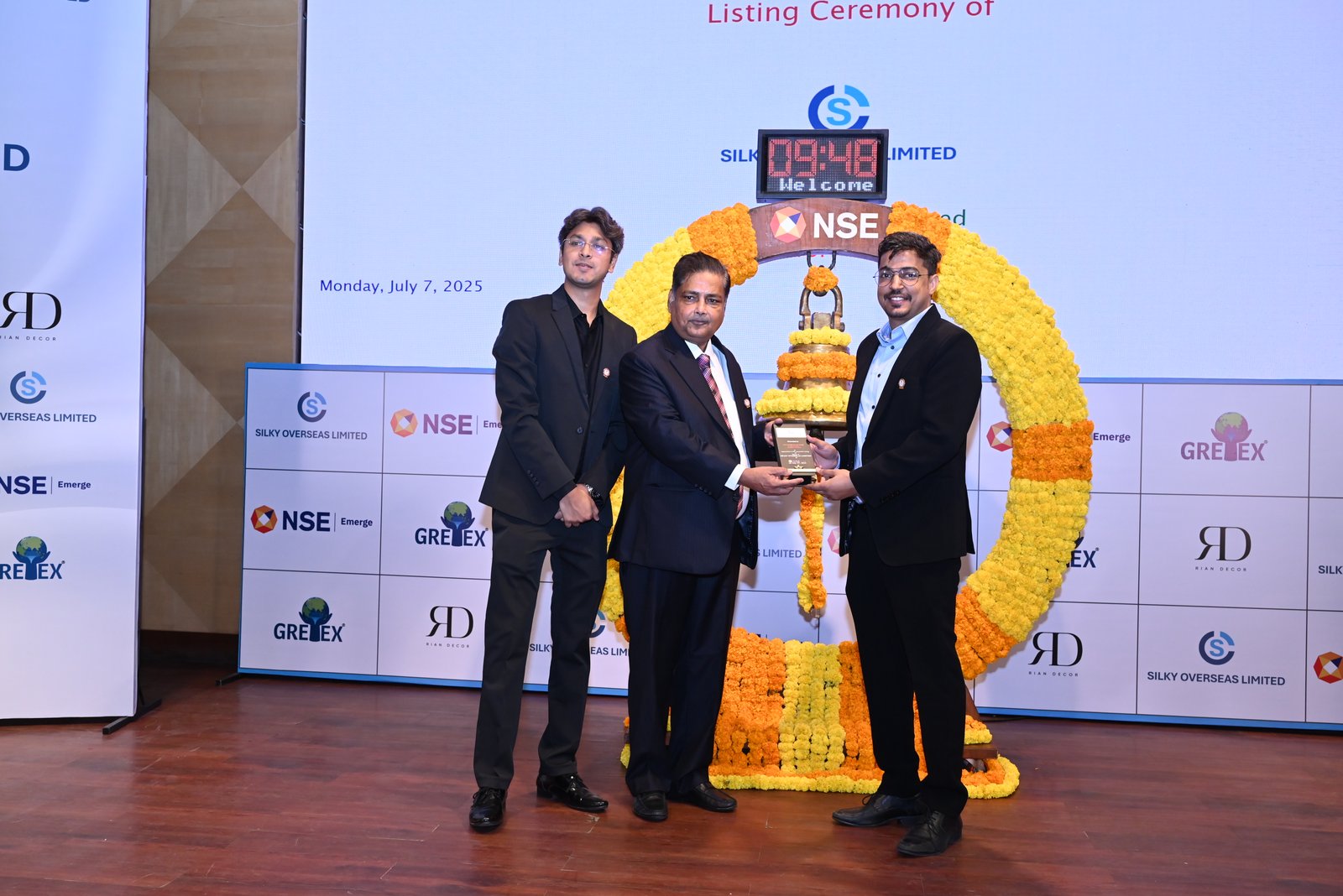 Silky Overseas Limited Listing Ceremony Photos