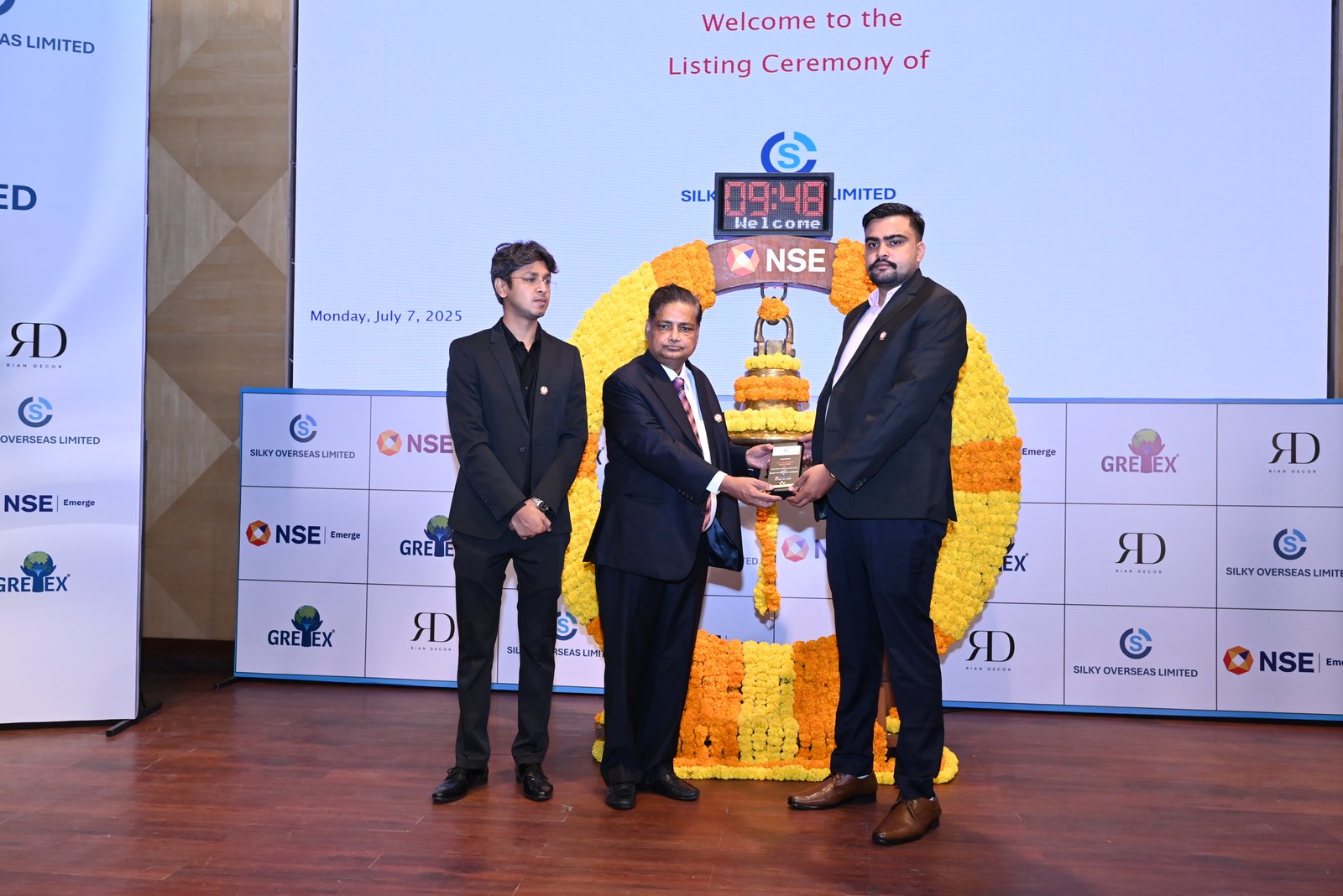 Silky Overseas Limited Listing Ceremony Photos