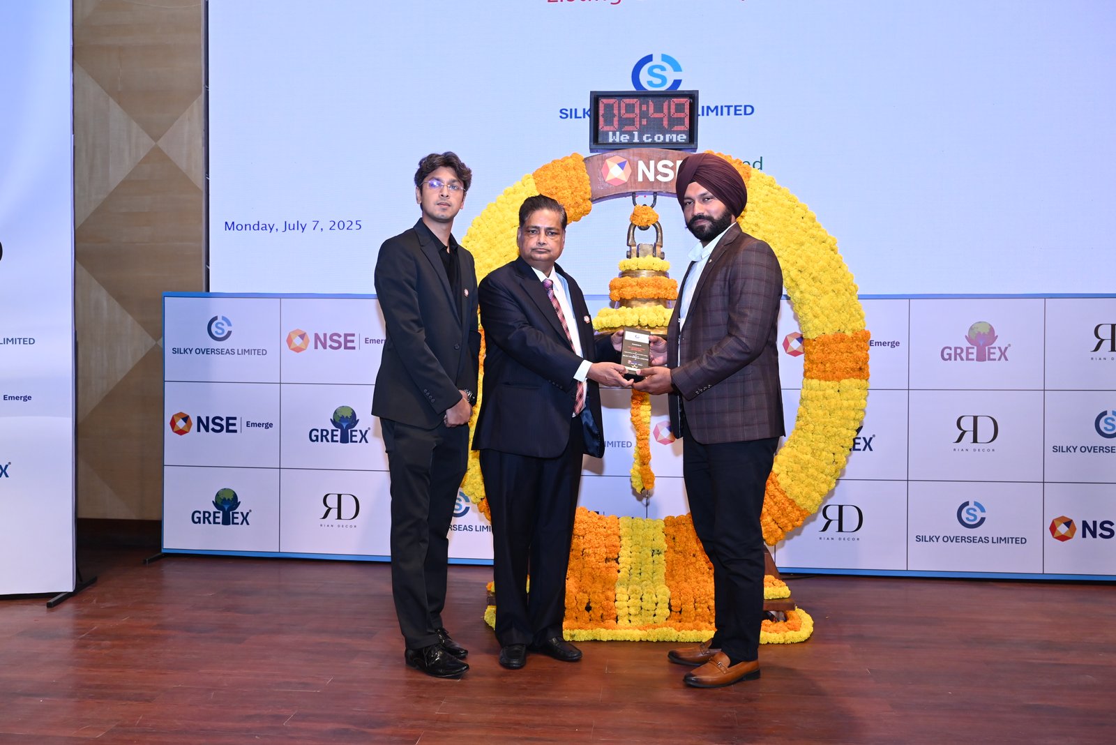 Silky Overseas Limited Listing Ceremony Photos