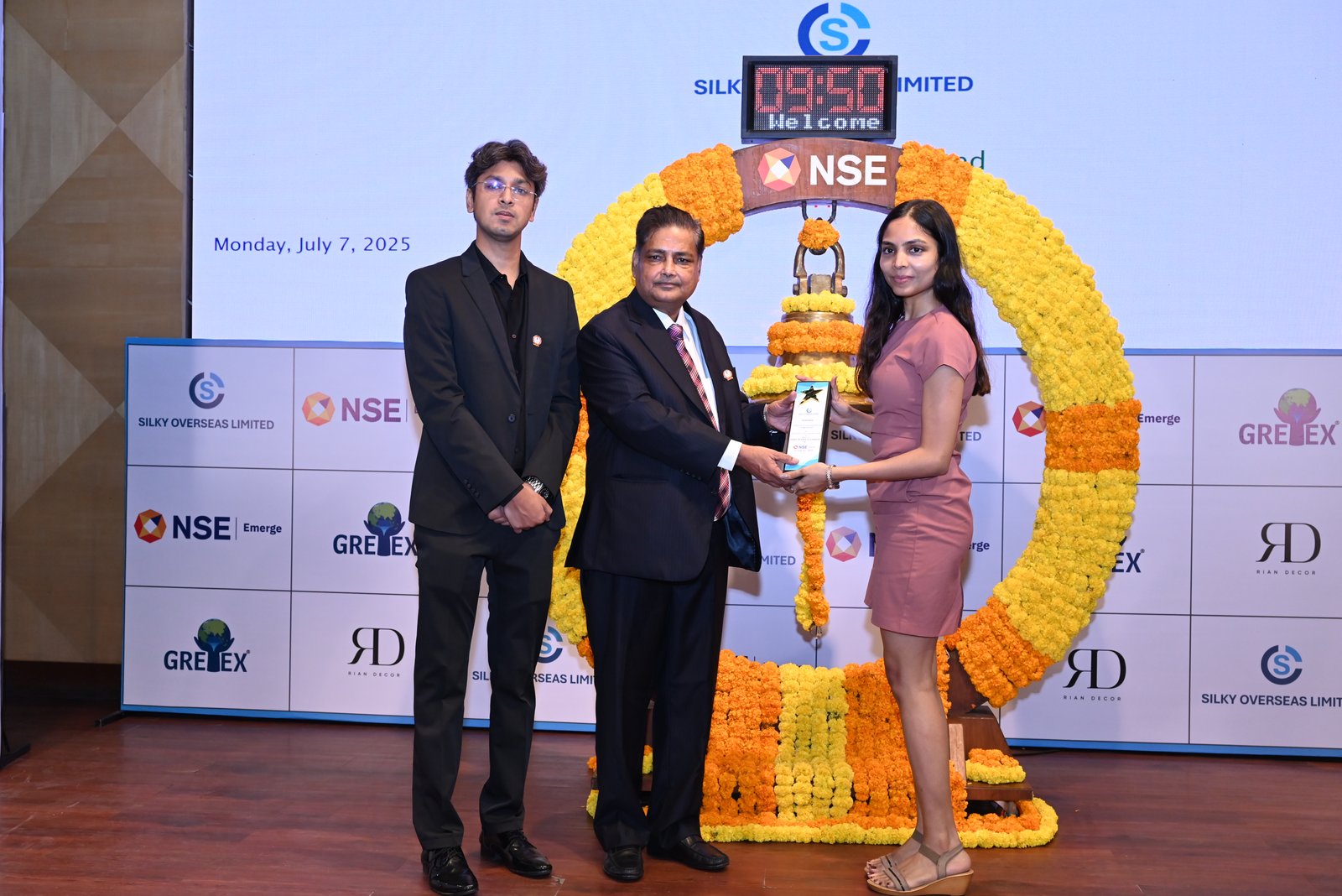 Silky Overseas Limited Listing Ceremony Photos