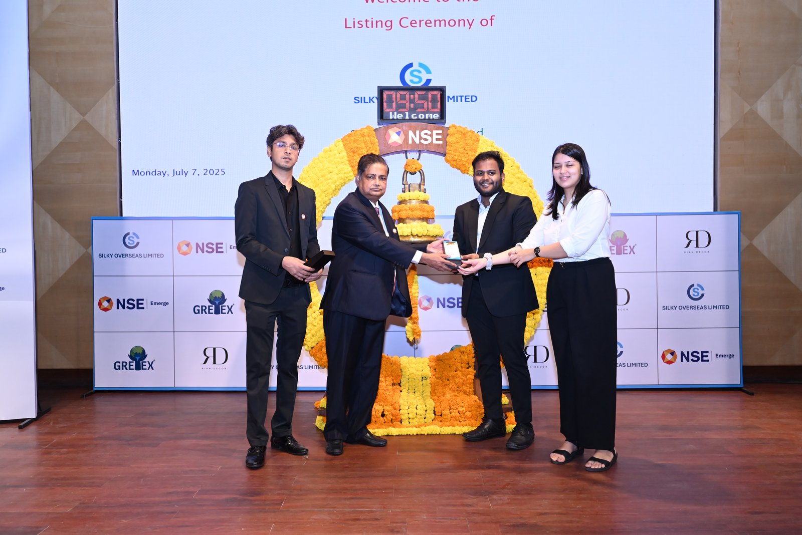 Silky Overseas Limited Listing Ceremony Photos