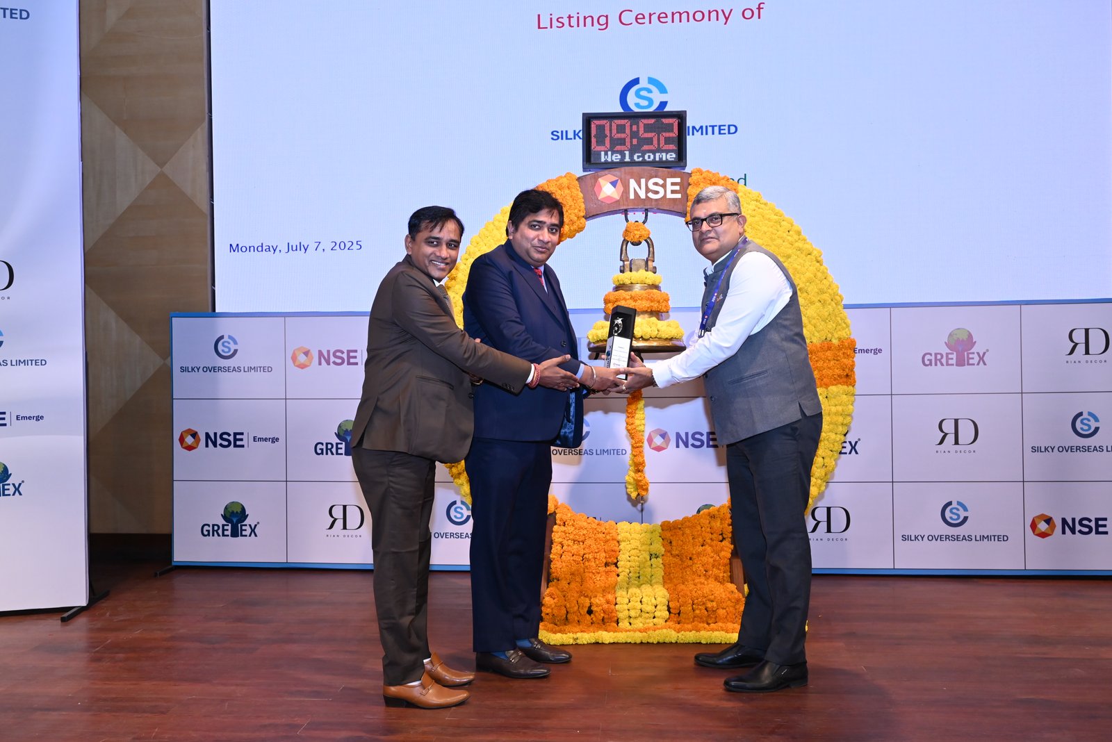 Silky Overseas Limited Listing Ceremony Photos