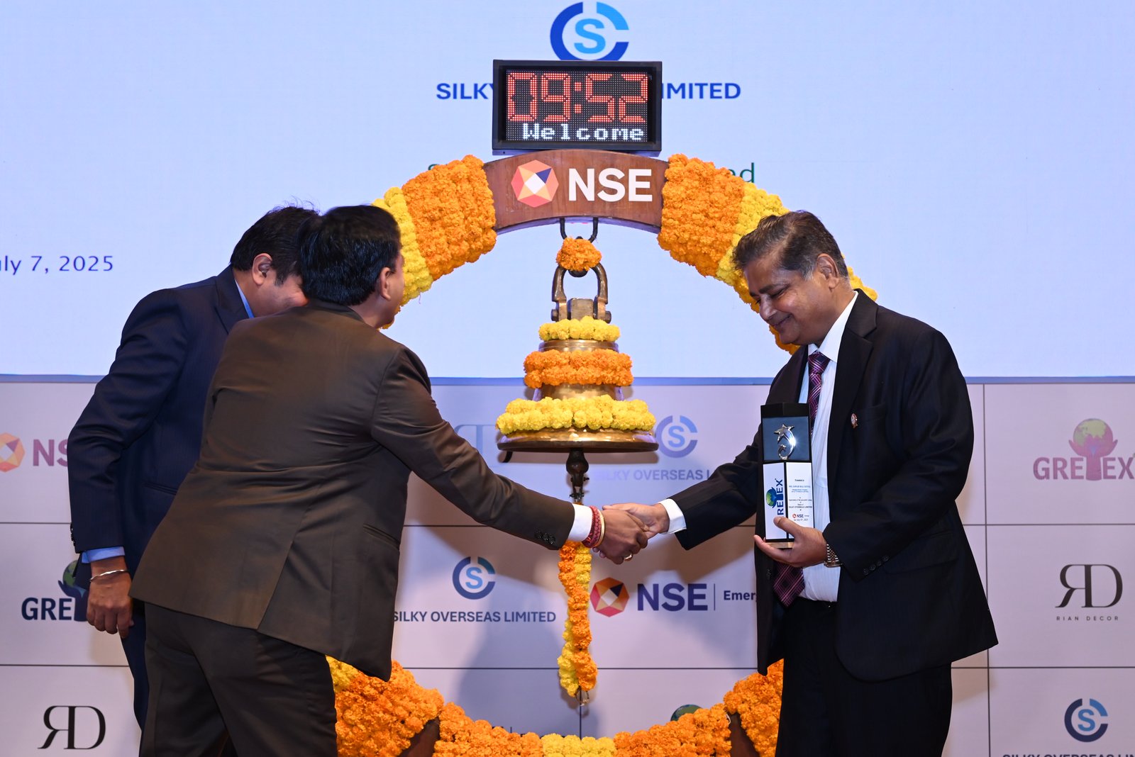 Silky Overseas Limited Listing Ceremony Photos