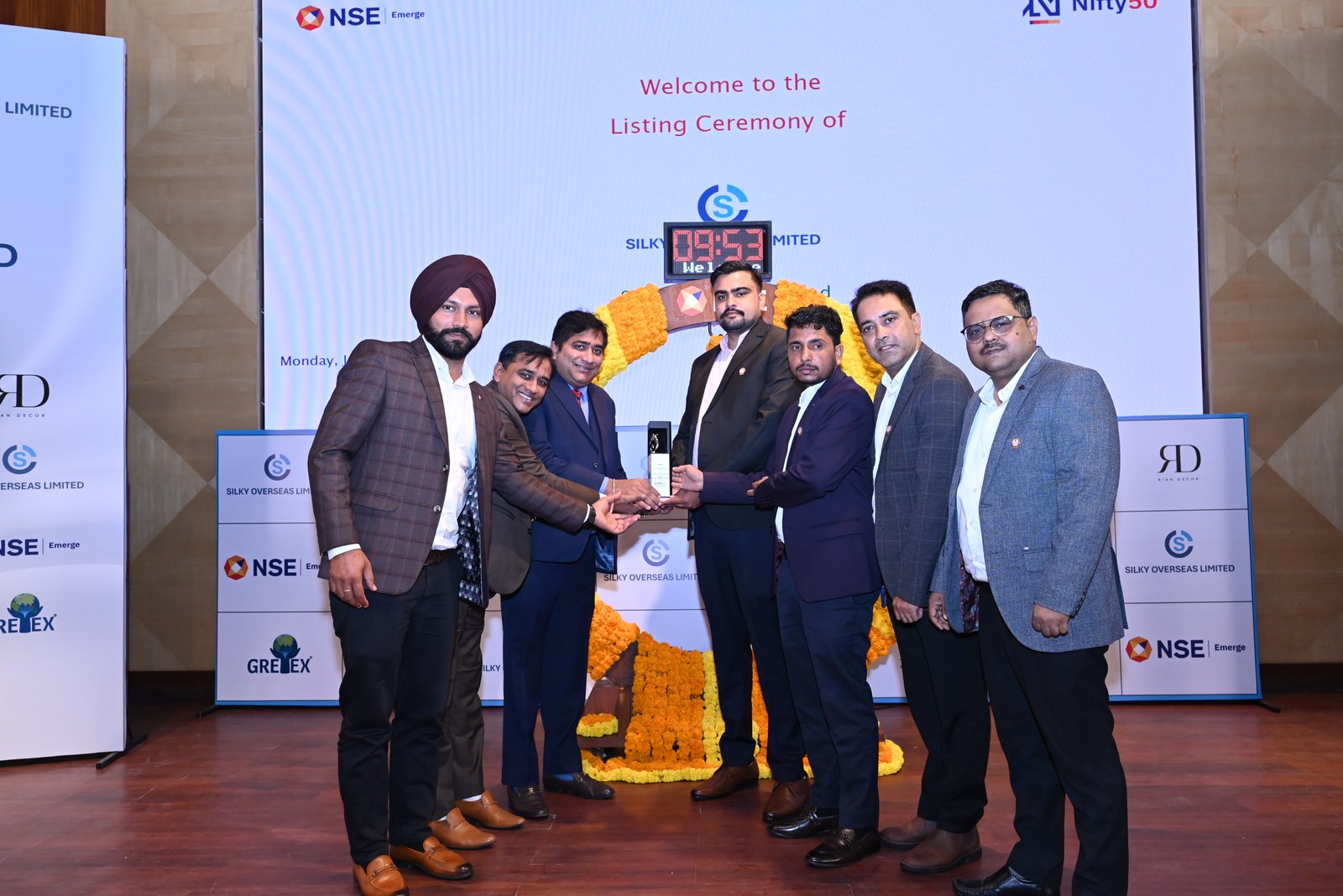 Silky Overseas Limited Listing Ceremony Photos