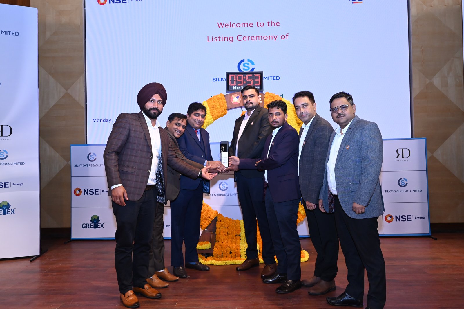 Silky Overseas Limited Listing Ceremony Photos