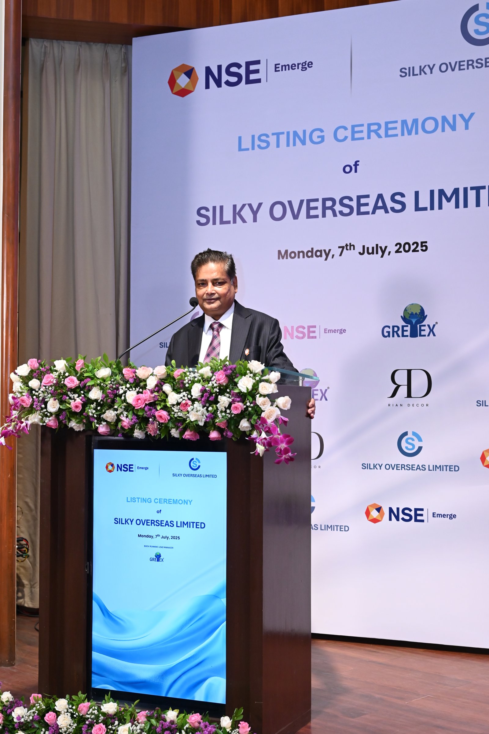 Silky Overseas Limited Listing Ceremony Photos