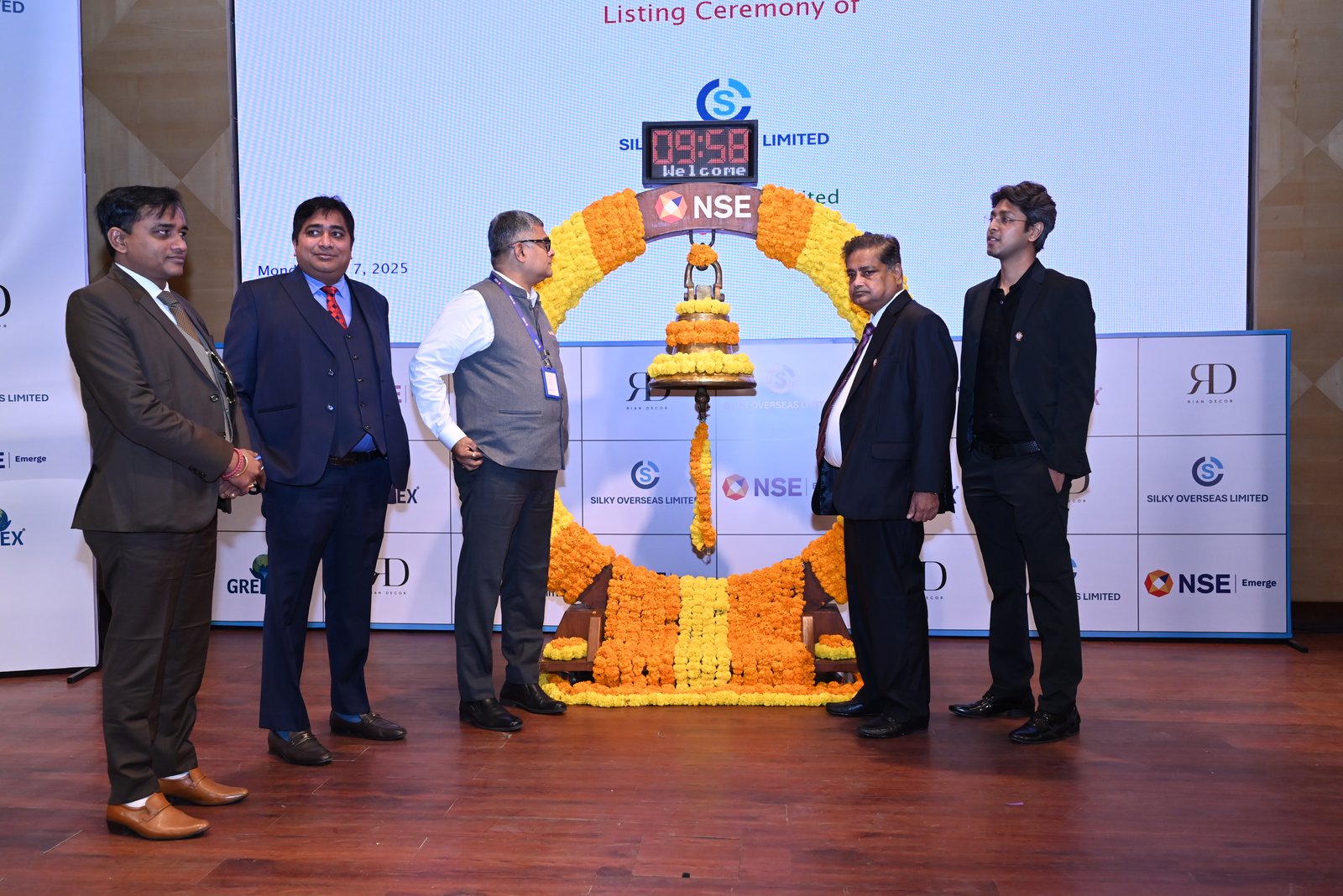 Silky Overseas Limited Listing Ceremony Photos