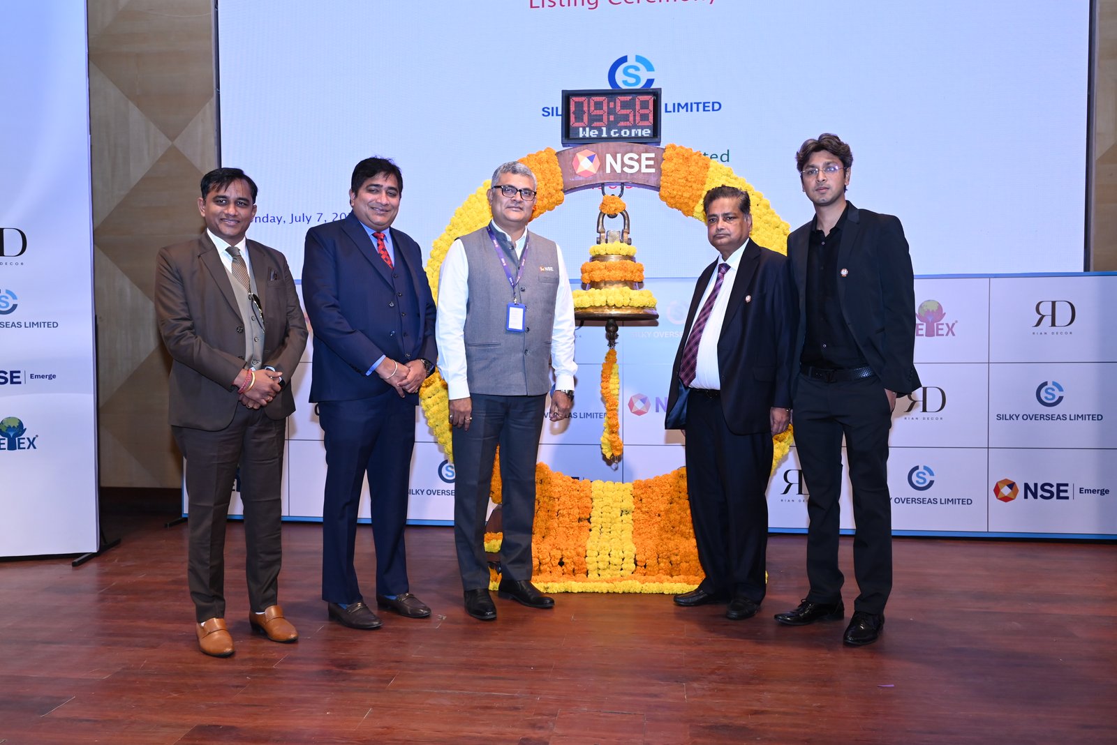 Silky Overseas Limited Listing Ceremony Photos