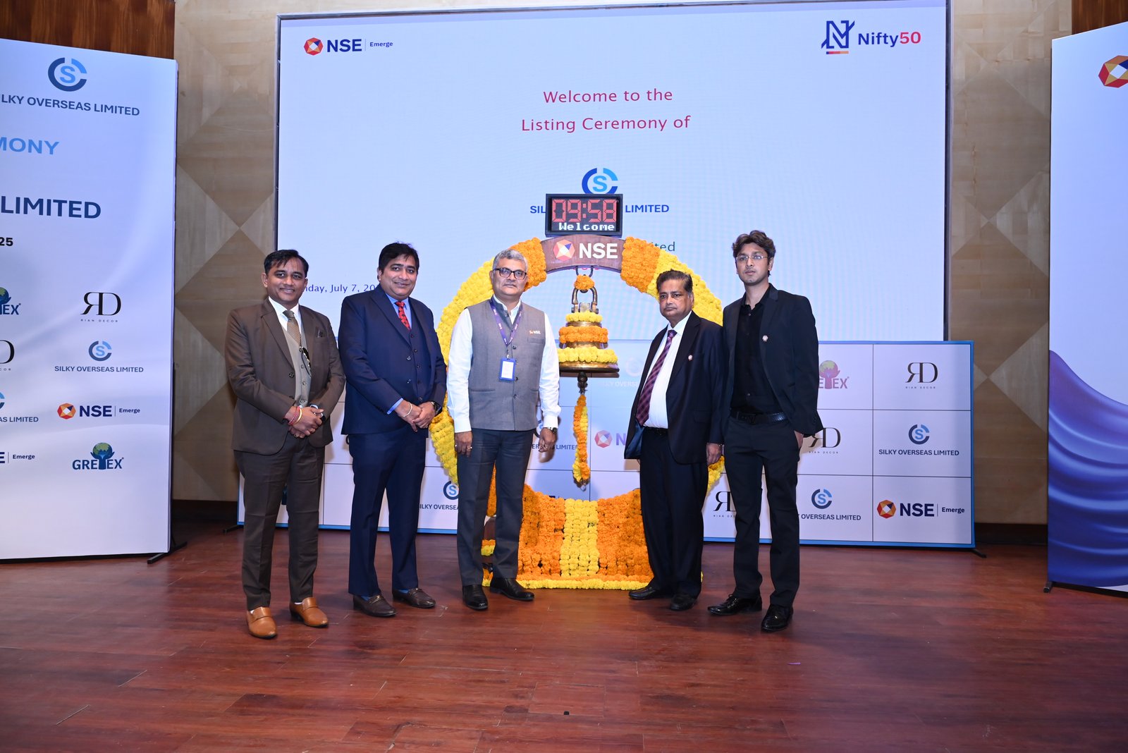 Silky Overseas Limited Listing Ceremony Photos