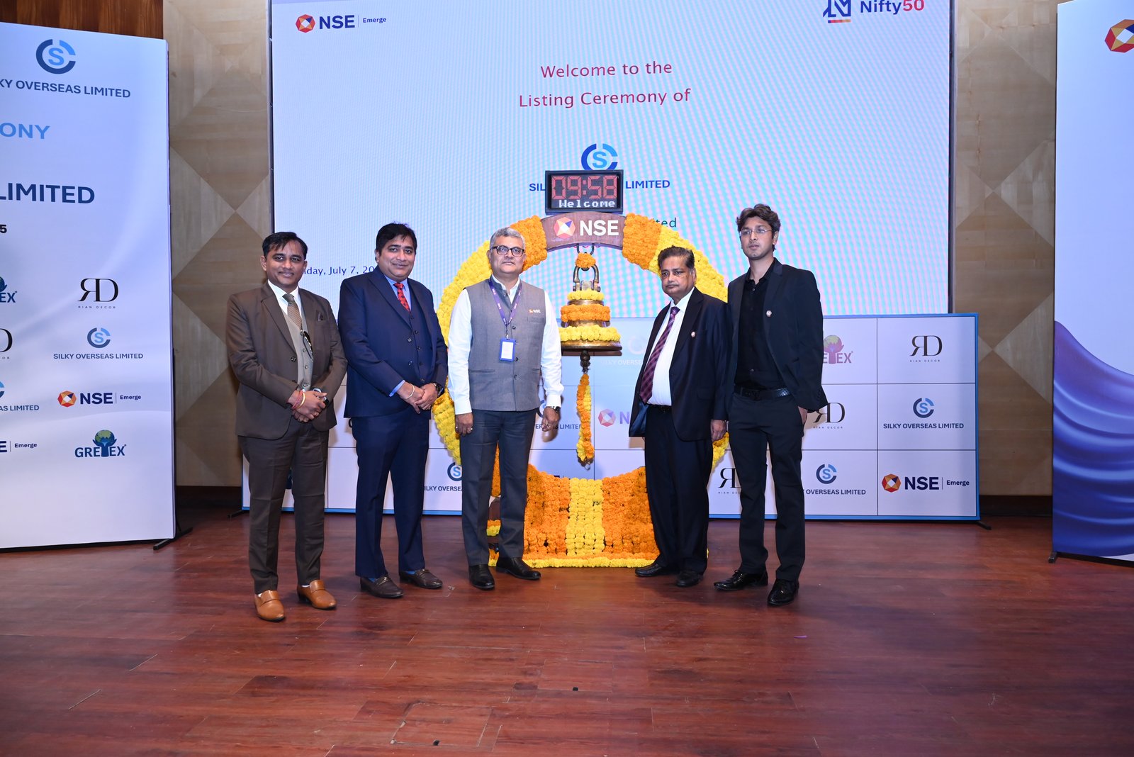 Silky Overseas Limited Listing Ceremony Photos