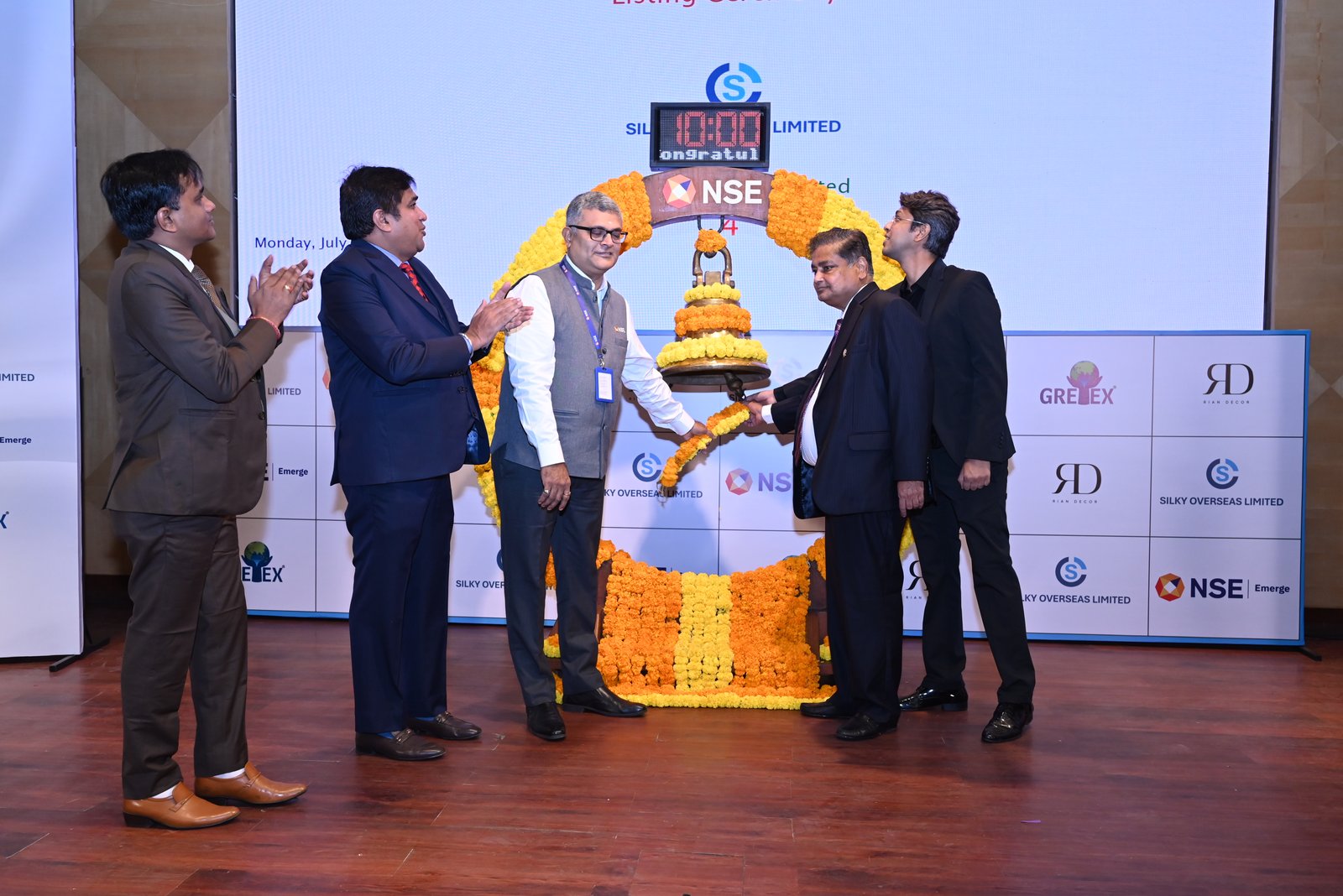 Silky Overseas Limited Listing Ceremony Photos