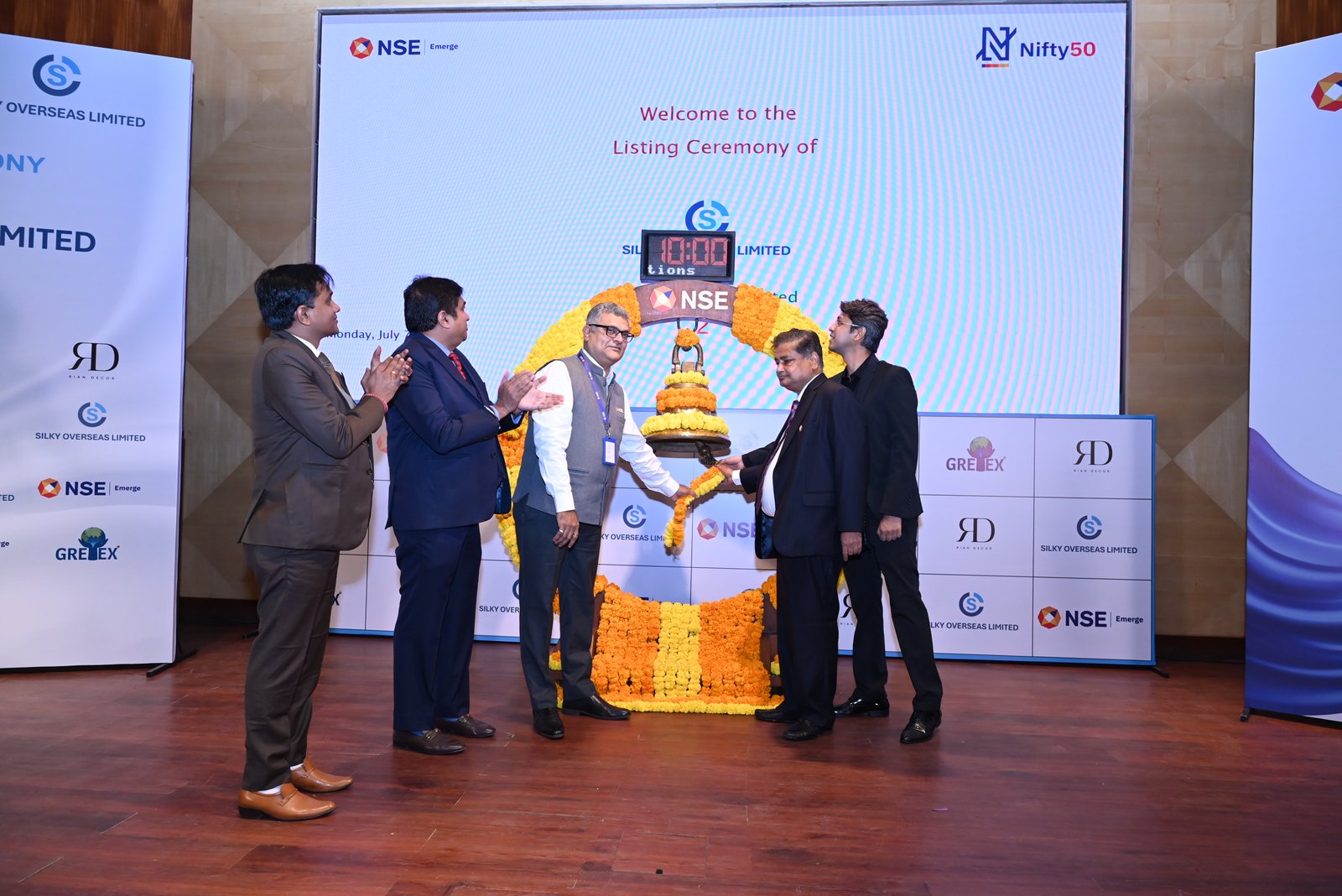 Silky Overseas Limited Listing Ceremony Photos