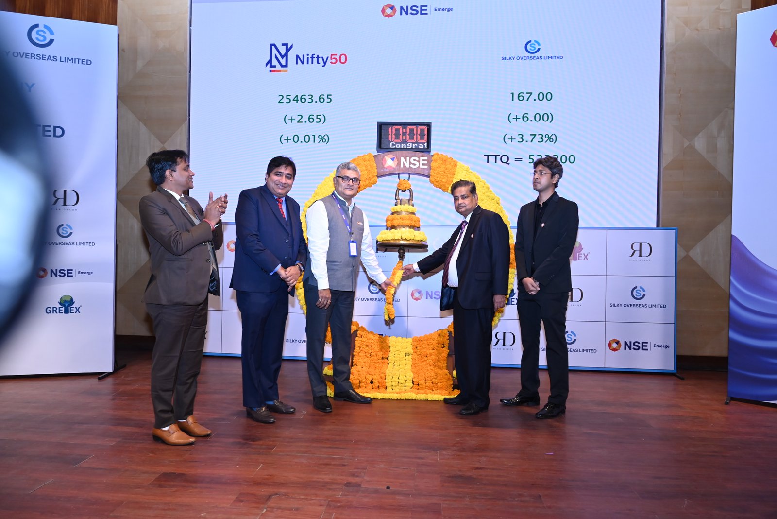 Silky Overseas Limited Listing Ceremony Photos