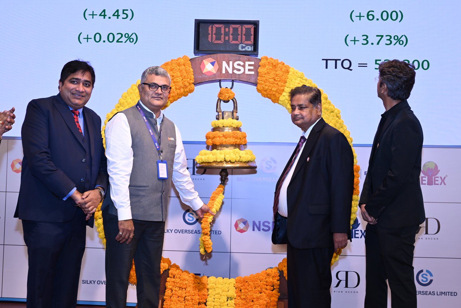 Silky Overseas Limited Listing Ceremony Photos