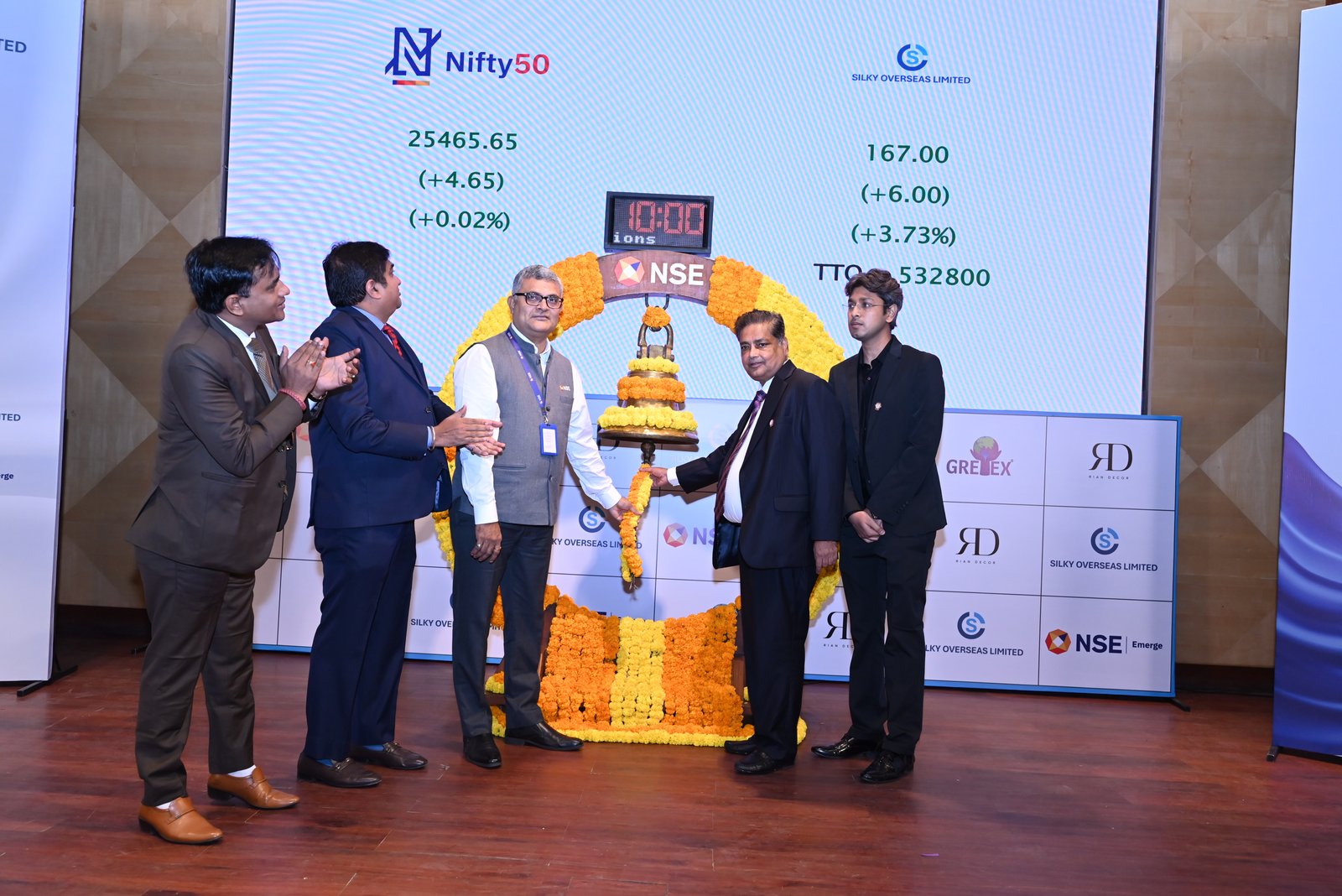 Silky Overseas Limited Listing Ceremony Photos