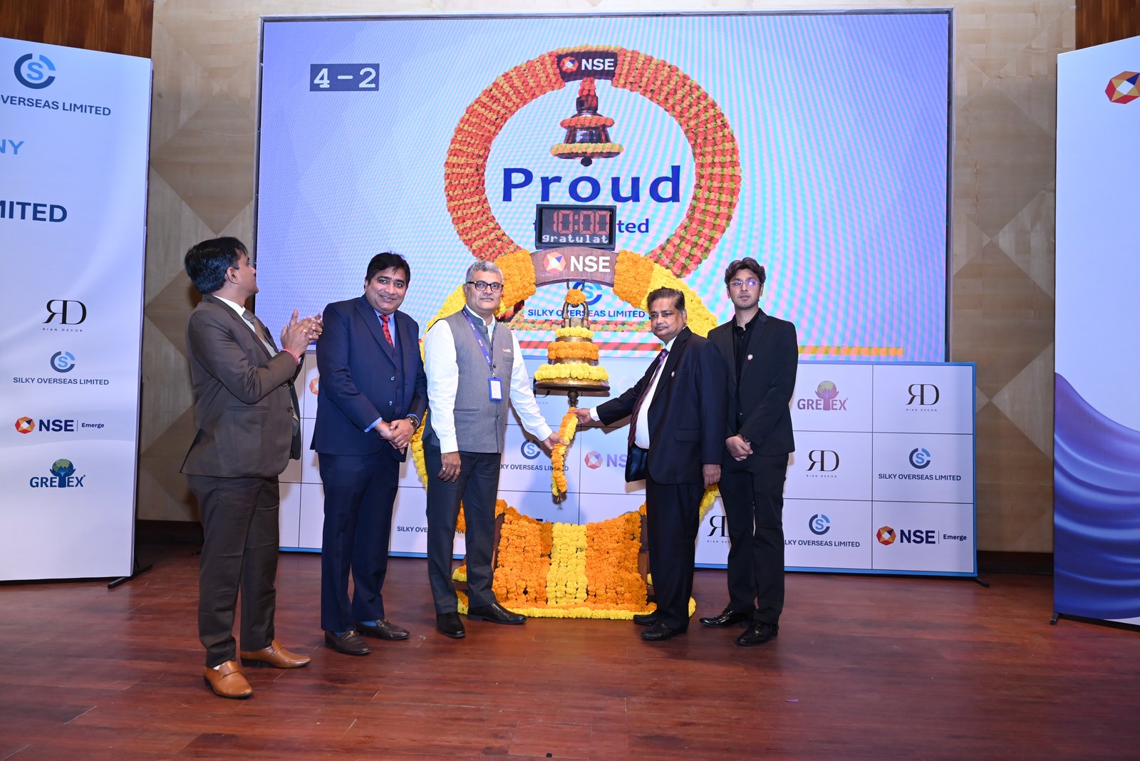 Silky Overseas Limited Listing Ceremony Photos