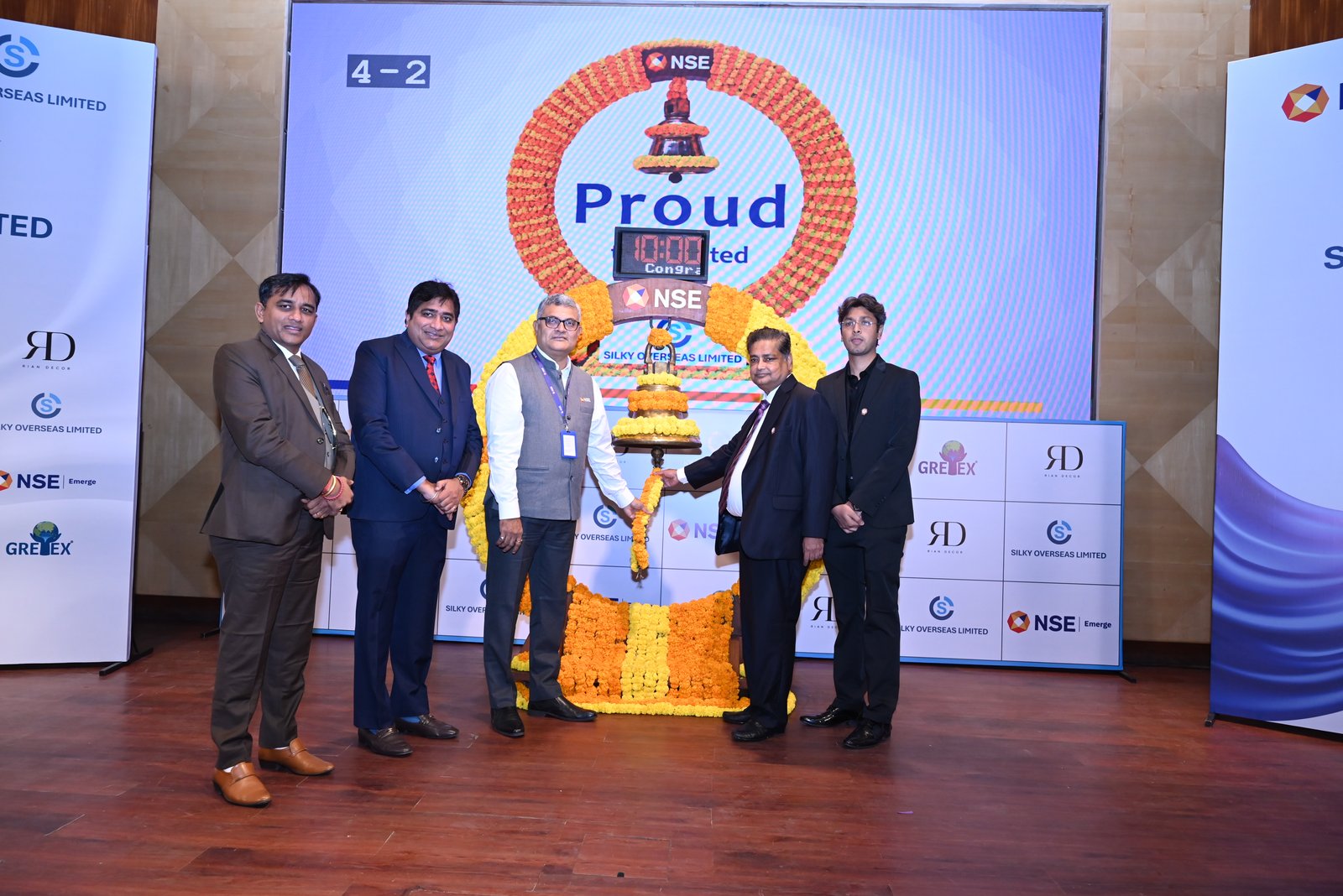 Silky Overseas Limited Listing Ceremony Photos