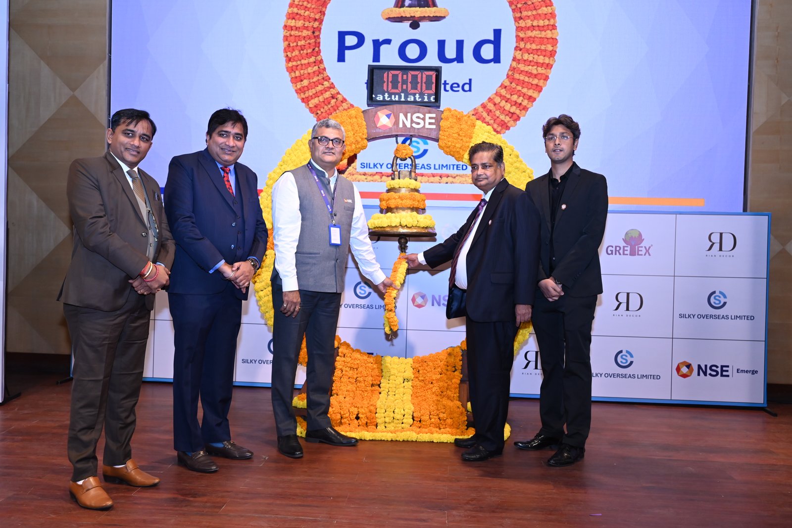 Silky Overseas Limited Listing Ceremony Photos