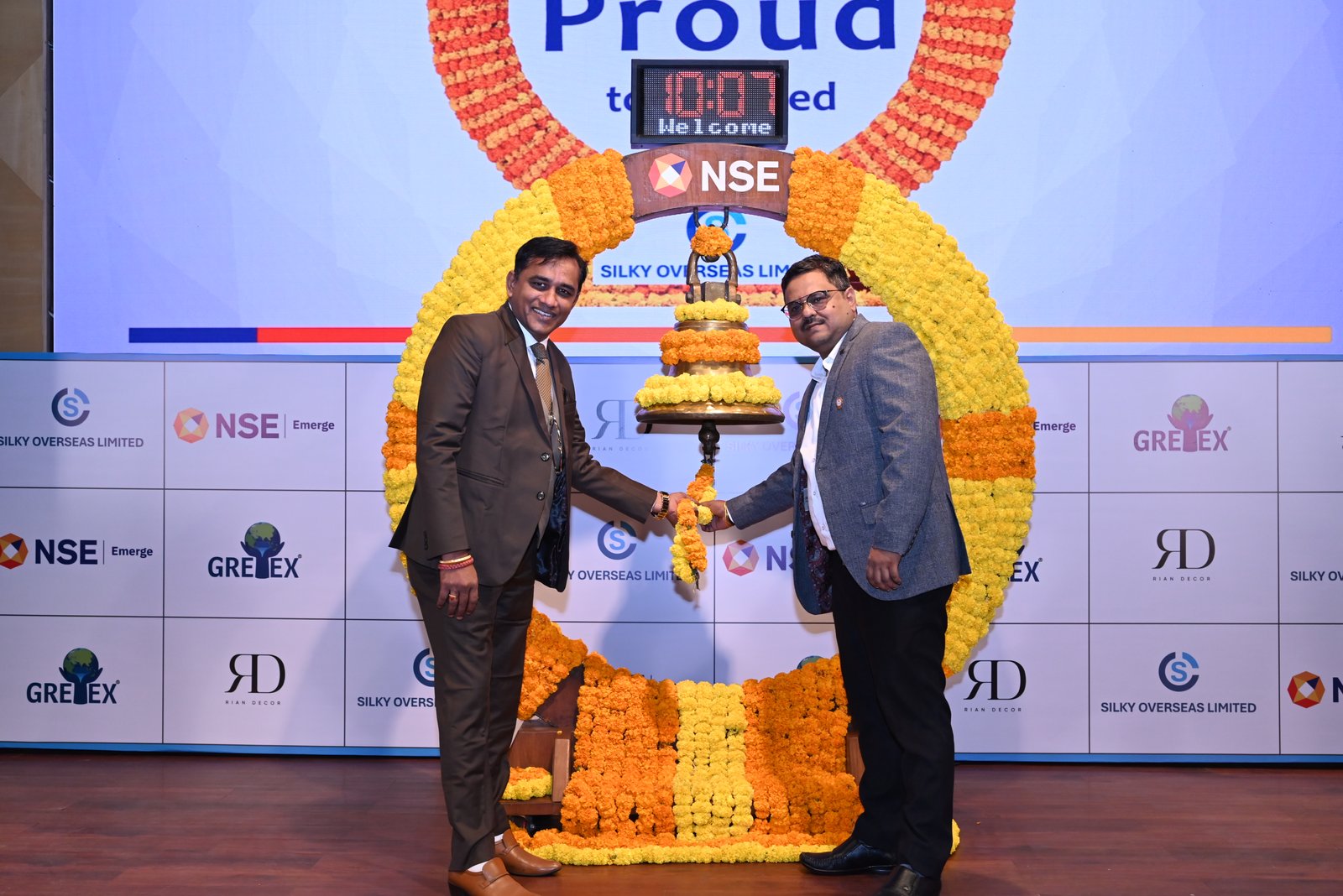 Silky Overseas Limited Listing Ceremony Photos