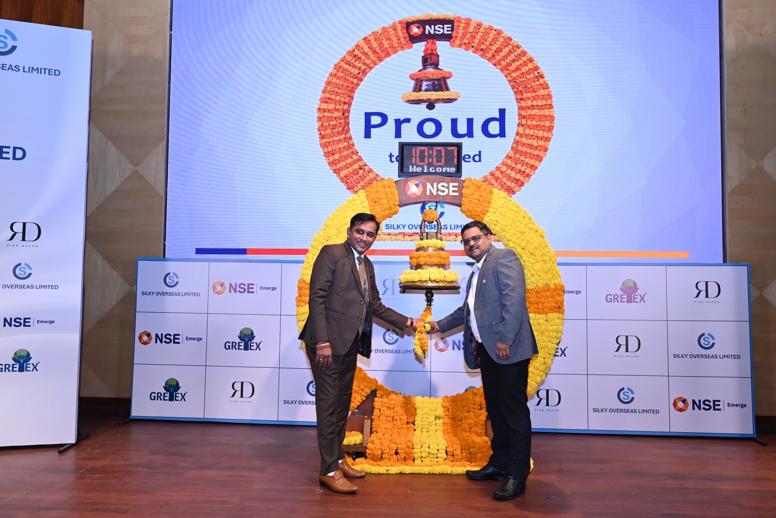 Silky Overseas Limited Listing Ceremony Photos