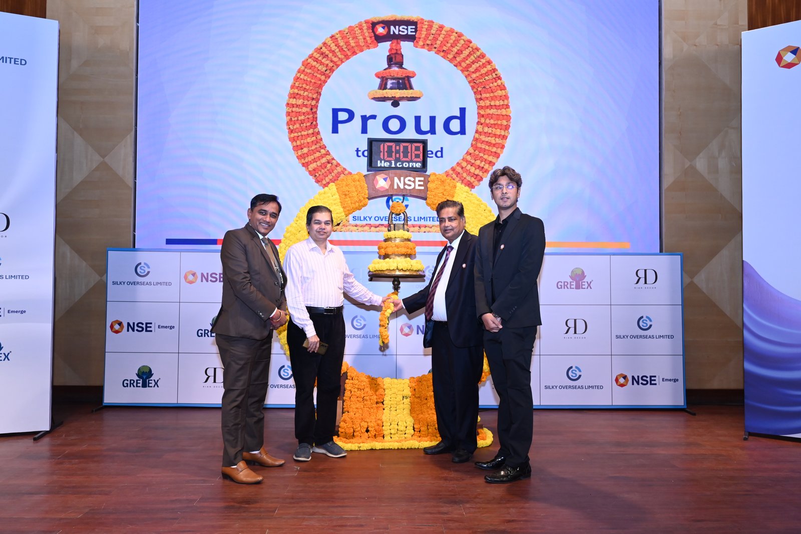 Silky Overseas Limited Listing Ceremony Photos