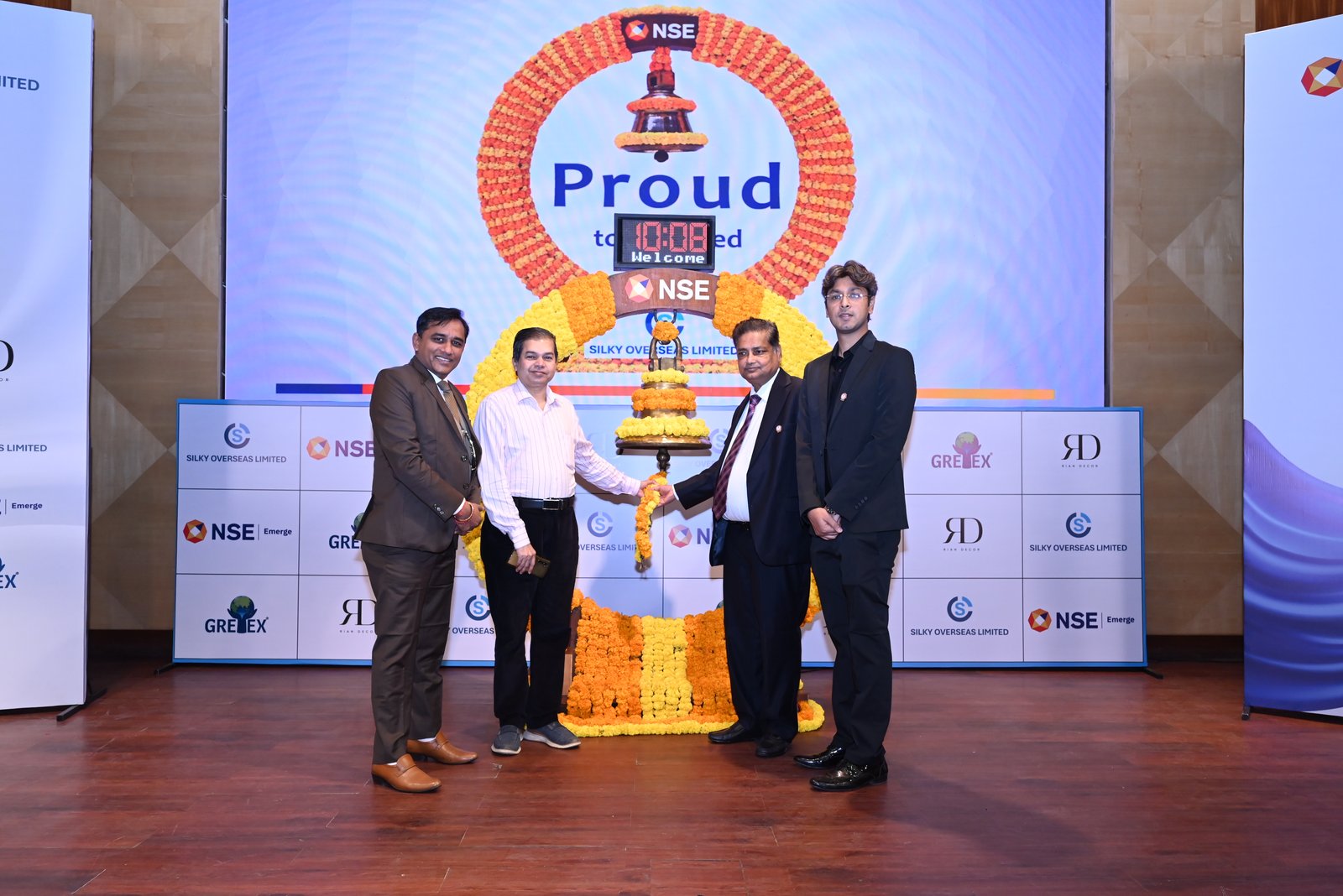 Silky Overseas Limited Listing Ceremony Photos