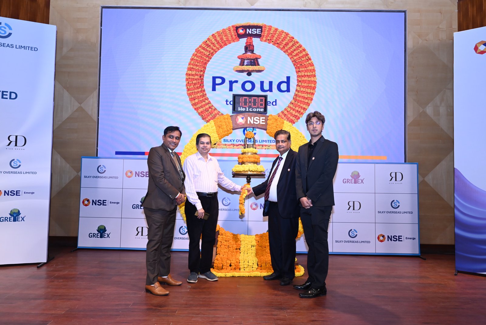 Silky Overseas Limited Listing Ceremony Photos