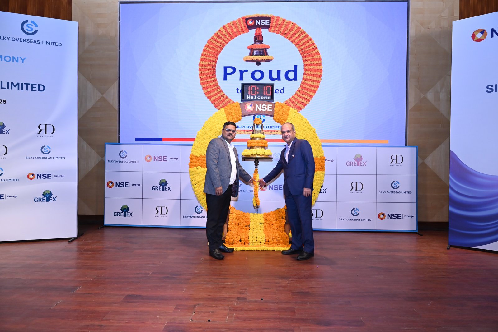 Silky Overseas Limited Listing Ceremony Photos