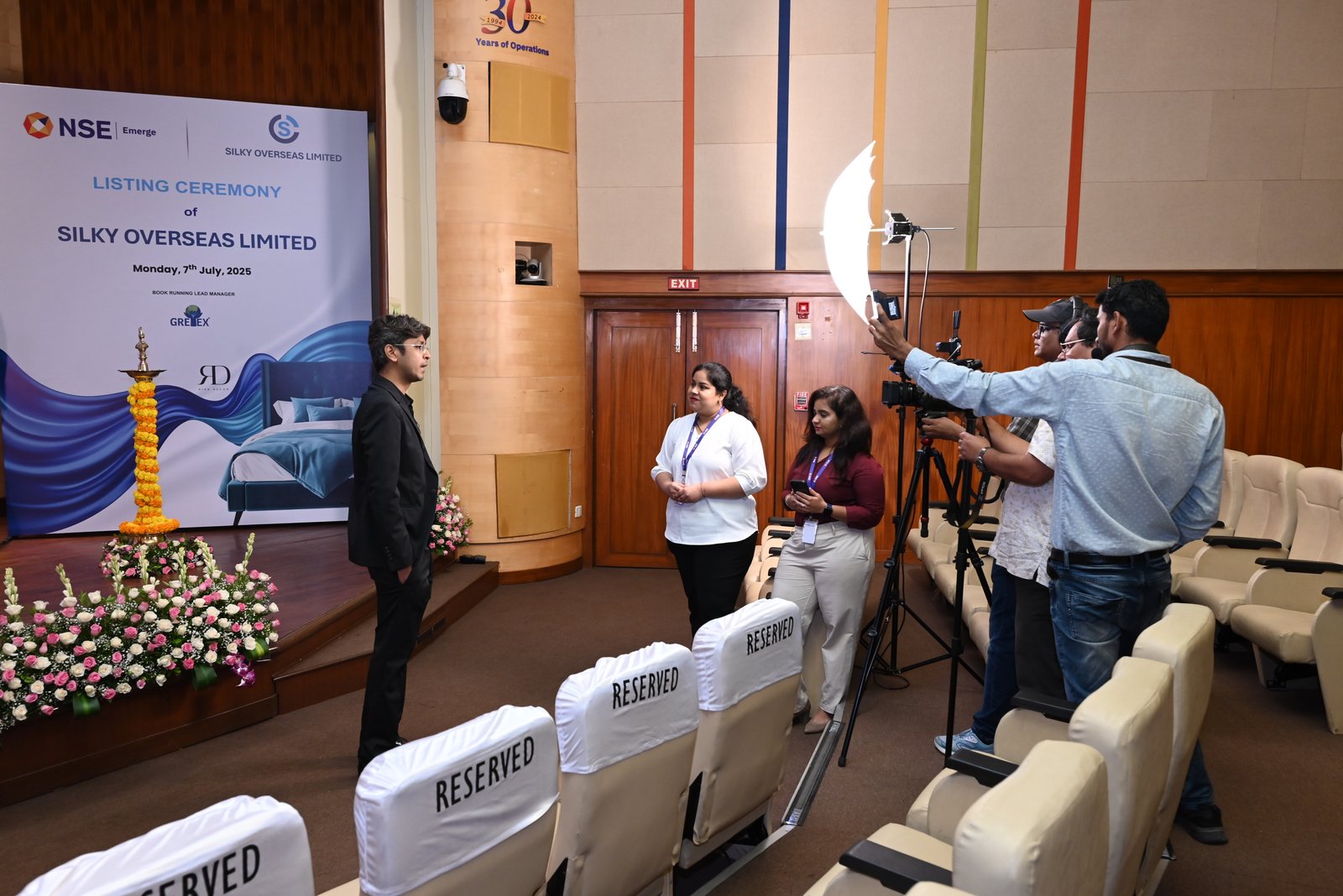 Silky Overseas Limited Listing Ceremony Photos