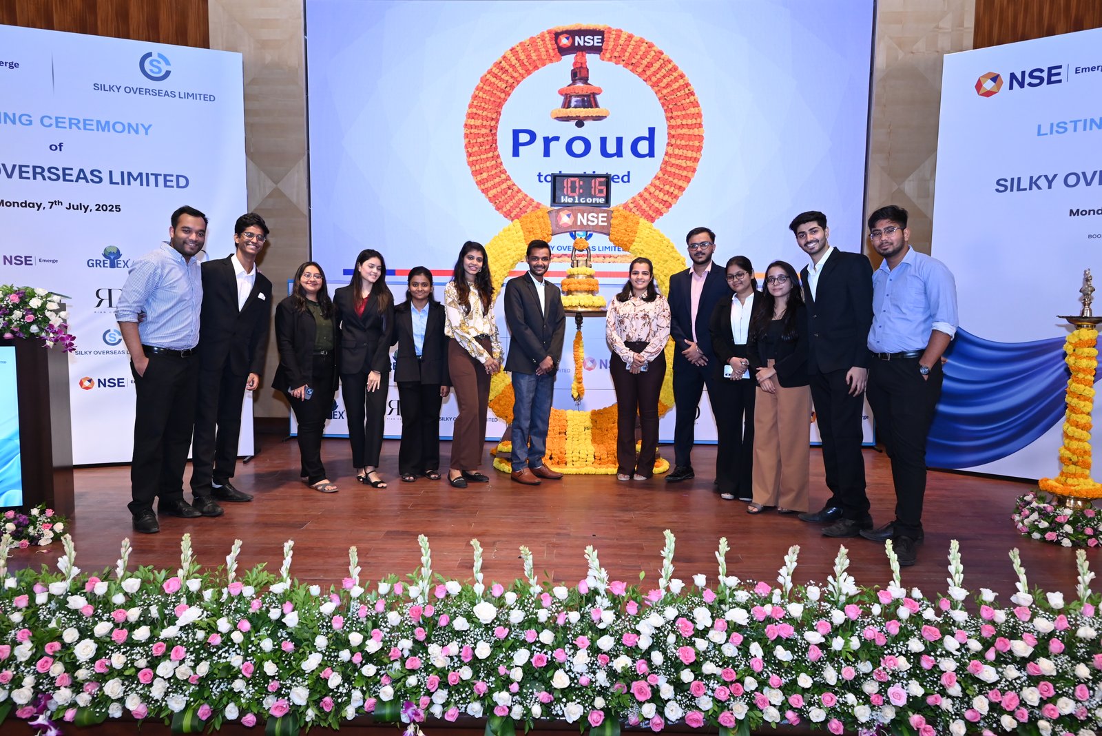 Silky Overseas Limited Listing Ceremony Photos