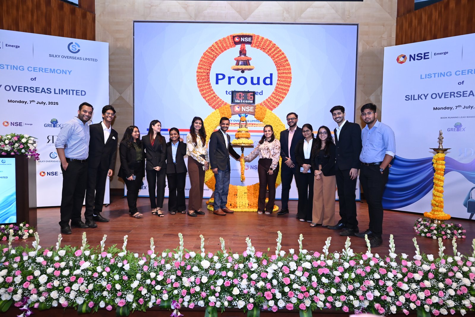 Silky Overseas Limited Listing Ceremony Photos