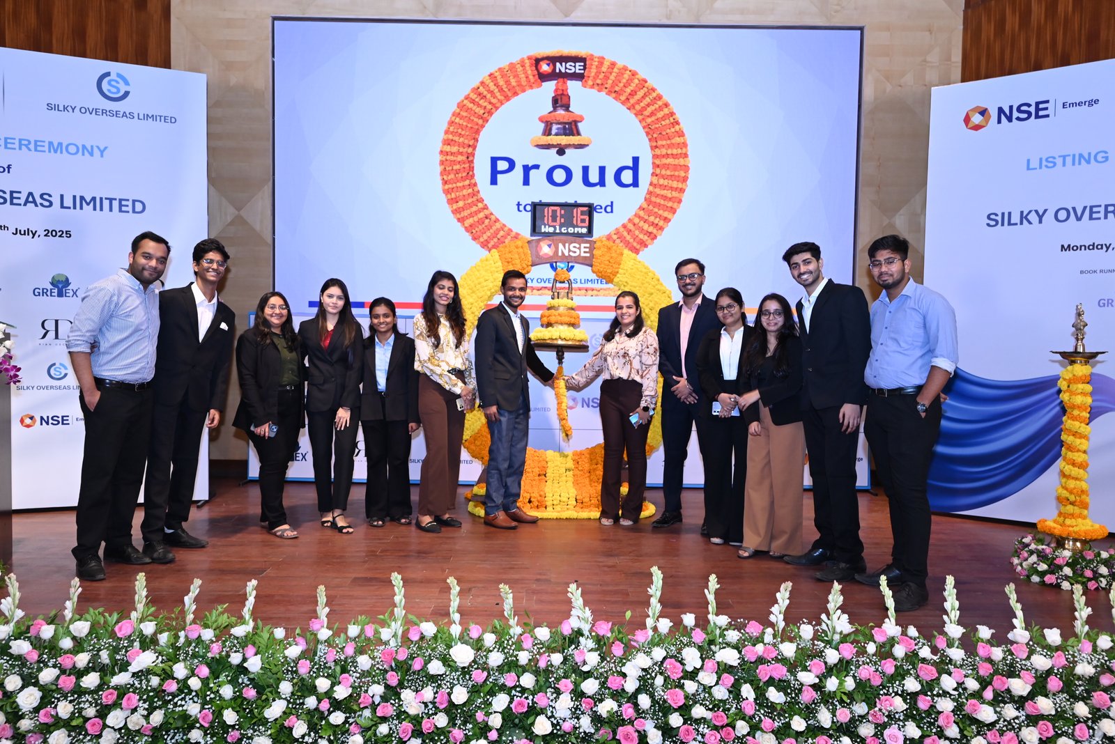 Silky Overseas Limited Listing Ceremony Photos